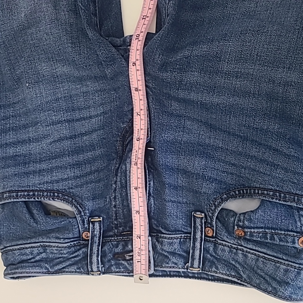 American Eagle Women Jeans 26x28 Blue Athletic Fit Flex Skinny Distressed Teen - Picture 11 of 12